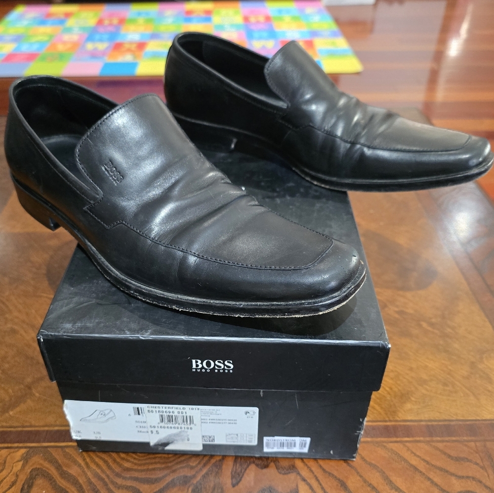 Hugo Boss Chesterfield Men's Black Leather Loafers